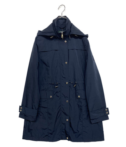 POLO RALPH LAUREN コート ポリエステル ネイビー 袖ゴムロゴ レディース SIZE S ポロ・ラルフローレン