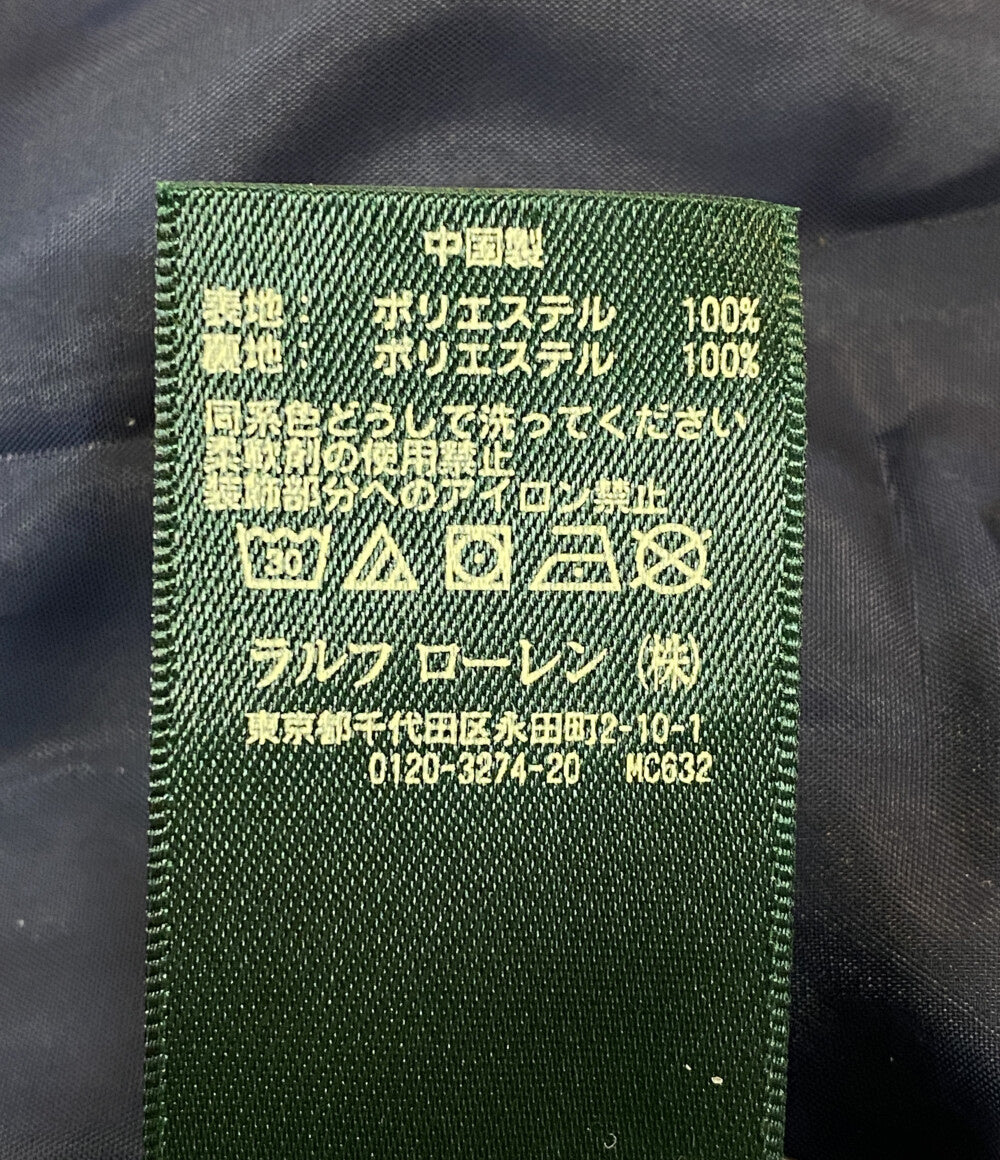 POLO RALPH LAUREN コート ポリエステル ネイビー 袖ゴムロゴ レディース SIZE S ポロ・ラルフローレン