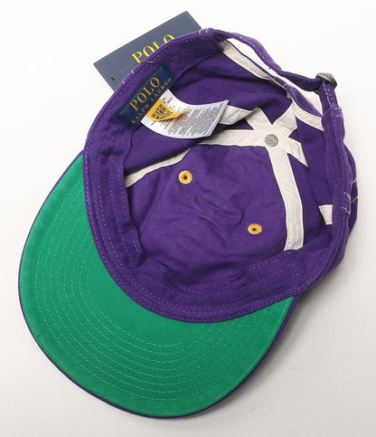 POLO RALPH LAUREN シャモア レター ボール キャップ パープル×イエロー メンズ SIZE O/S ポロ・ラルフローレン