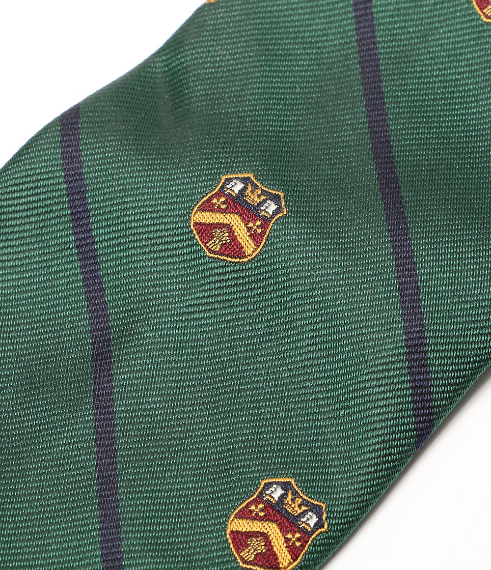 美品 POLO RALPH LAUREN ネクタイ ストライプド シルク レップ クラブ GRN メンズ ポロ・ラルフローレン
