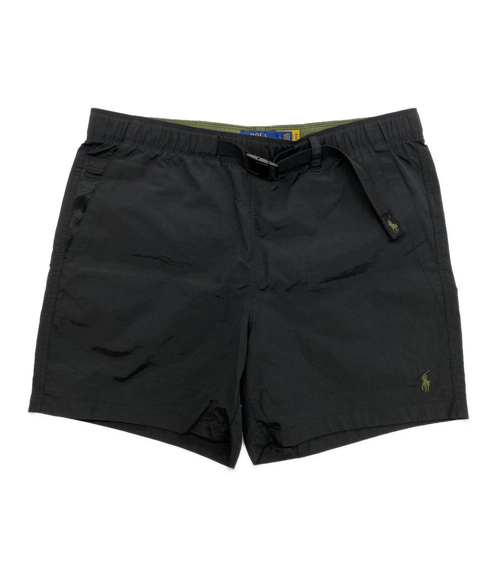 美品 POLO RALPH LAUREN ショートパンツ ナイロン ブラック PERFORMANCE ウェビングベルト メンズ SIZE L ポロ・ラルフローレン