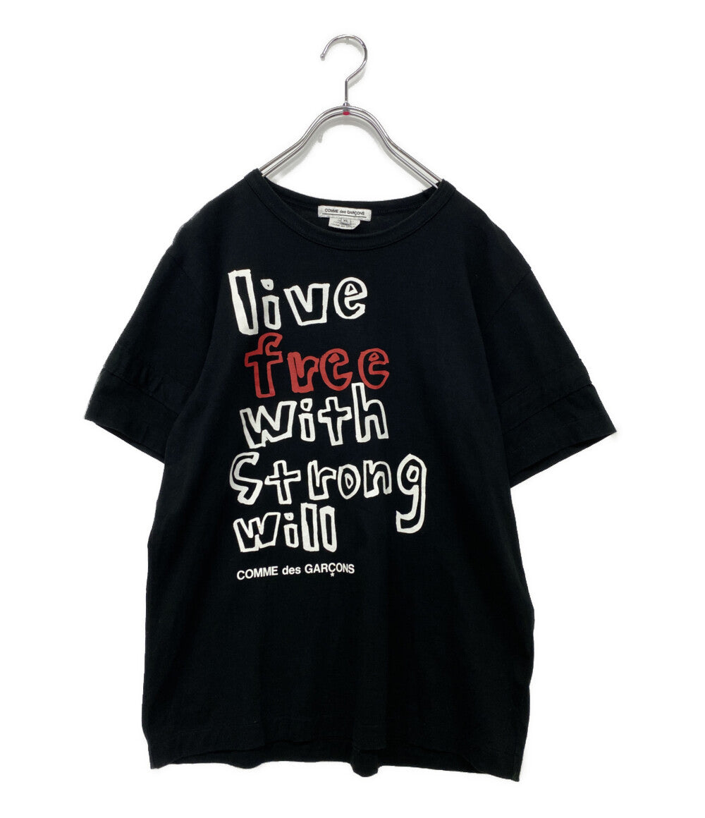 COMME des GARCONS 半袖Ｔシャツ AD2020 live free with strong will BLK レディース SIZE XL コムデギャルソン