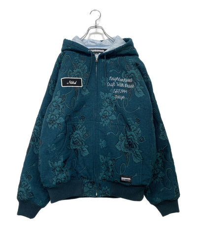 美品 NEIGHBORHOOD ジップフーディー ジャガード 232UTNH-JKM05 グリーン メンズ SIZE L ネイバーフッド