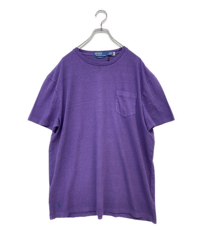 美品 POLO RALPH LAUREN 半袖Ｔシャツ CLASSIC FIT BLANK ポケT パープル メンズ SIZE L ポロ・ラルフローレン