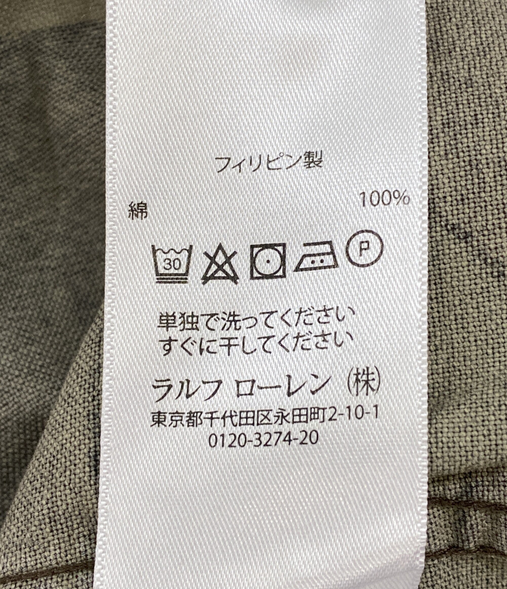 美品 POLO RALPH LAUREN 半袖シャツ ONE POCKET SS OXFORD CAMO メンズ SIZE XL ポロ・ラルフローレン