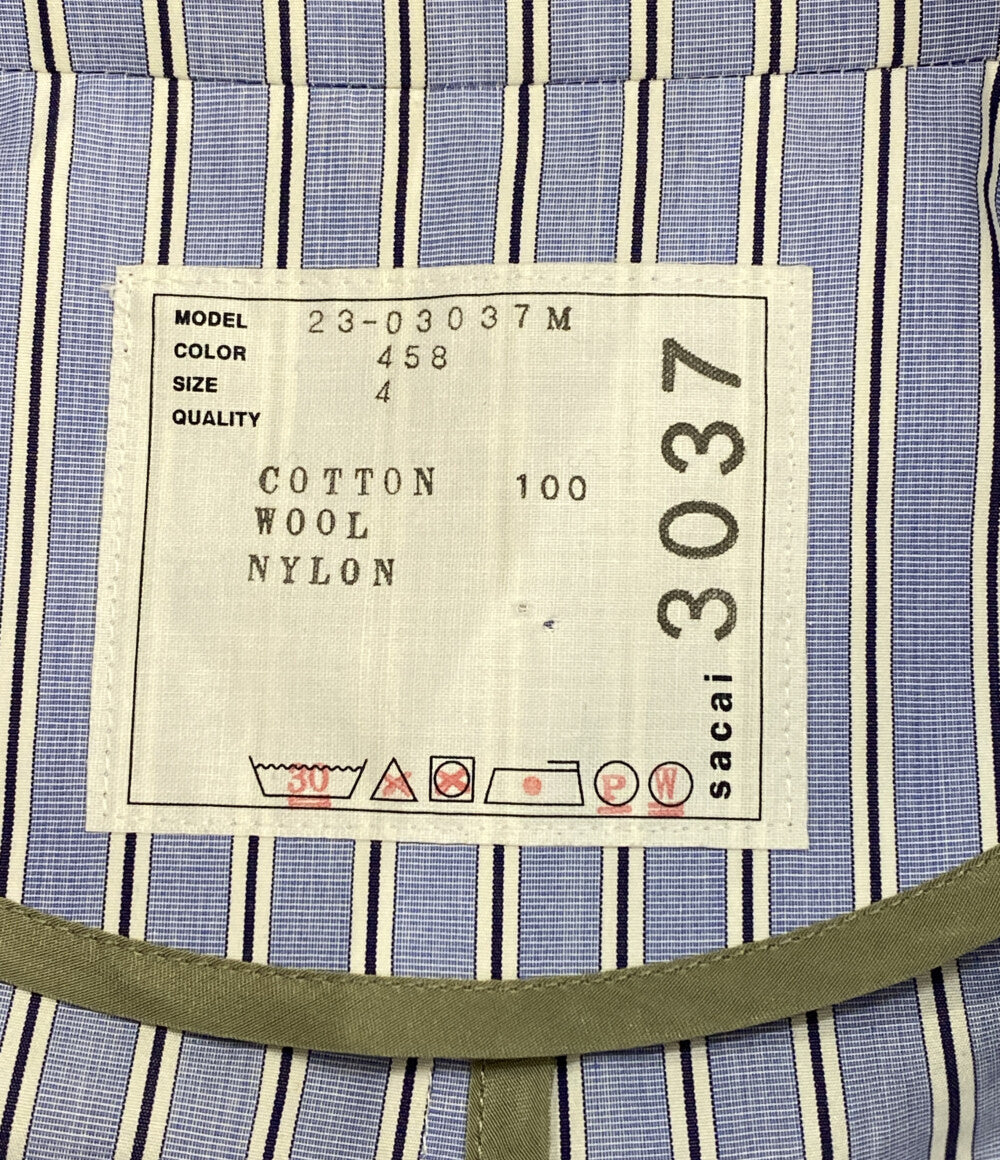 美品 sacai 長袖シャツ 23-03037M Thomas Mason Cotton Poplin メンズ SIZE 4 サカイ