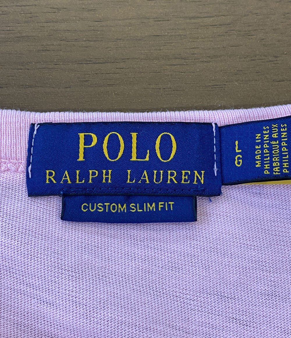 美品 POLO RALPH LAUREN 半袖Ｔシャツ CUSTOM SLIM FIT LUNAR NEW YEAR T PINK メンズ SIZE L ポロ・ラルフローレン
