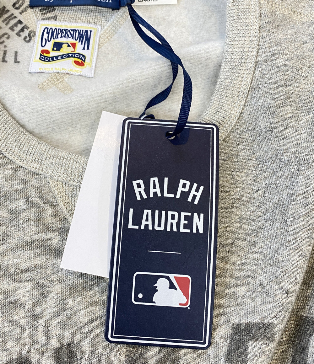 美品 POLO RALPH LAUREN スウェット ヤンキース COOPERSTOWN 両V ステンシル メンズ SIZE L ポロ・ラルフローレン