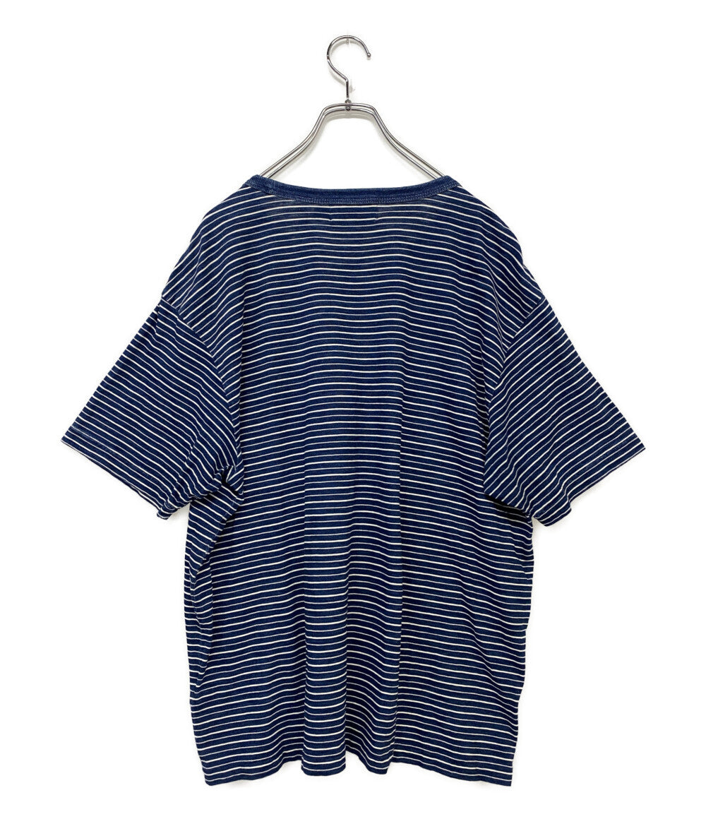 RRL RALPH LAUREN 半袖Ｔシャツ インディゴ ボーダー メンズ SIZE XL ダブルアールエル