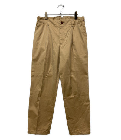 CABaN コットンギャバジン 1タックストレートテーパードパンツ メンズ SIZE L キャバン