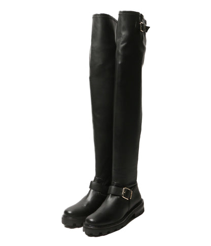 JIMMY CHOO ブーツ BIKER 2 OTK FLAT QOZ ブラック レディース SIZE 37 ジミーチュウ