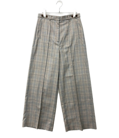 美品 rokh ロク チェックタックワイドパンツ レディース SIZE UK10