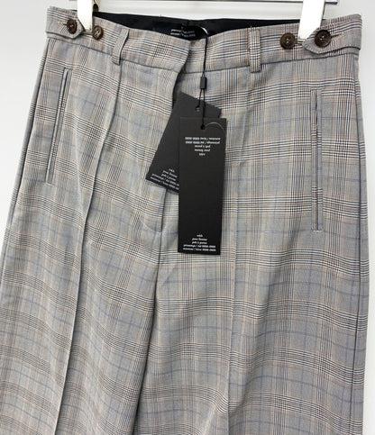 美品 rokh ロク チェックタックワイドパンツ レディース SIZE UK10