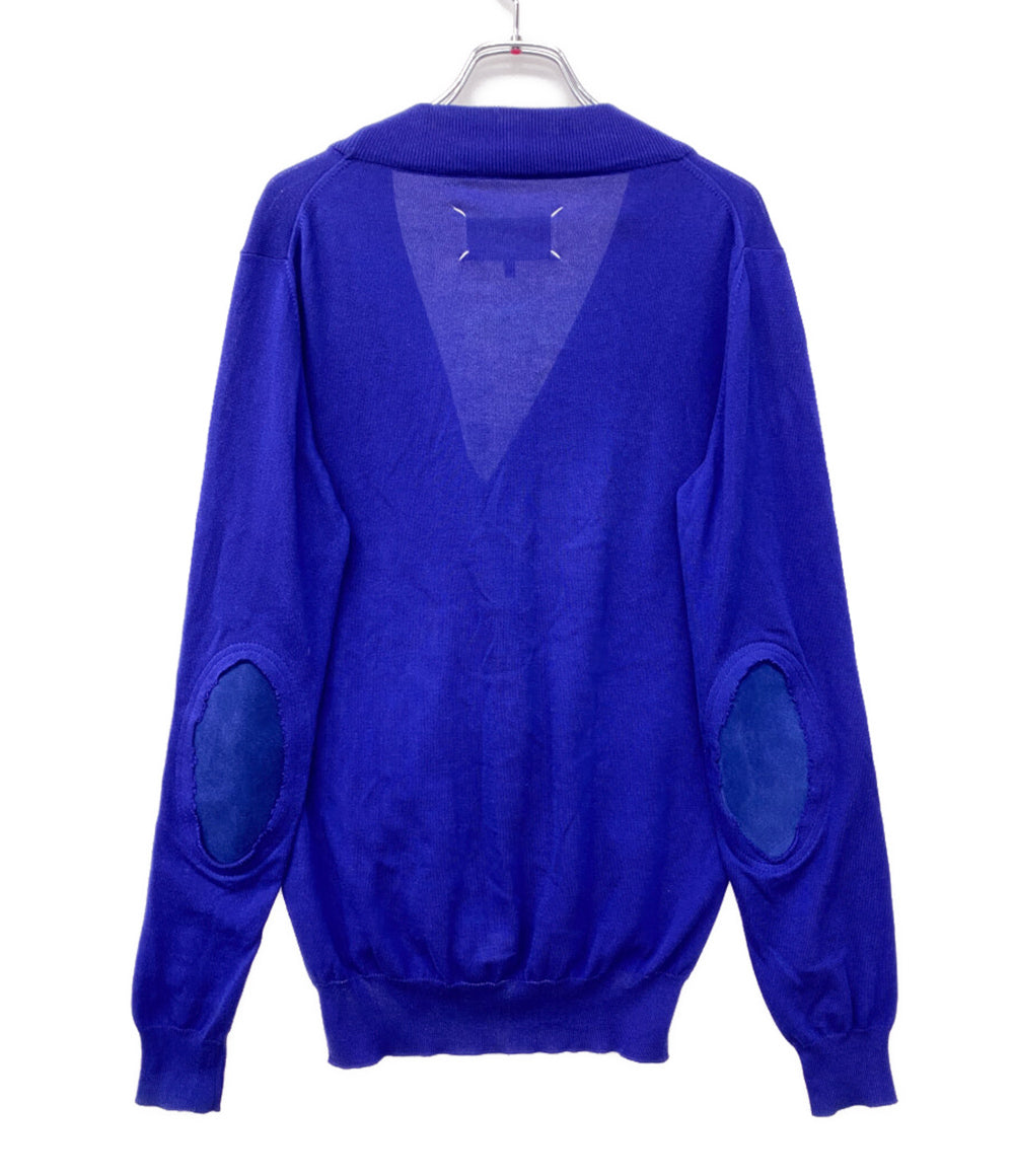 Maison Margiela カーディガン エルボーパッチ ブルー コットン S51HA0932 レディース SIZE S メゾンマルジェラ