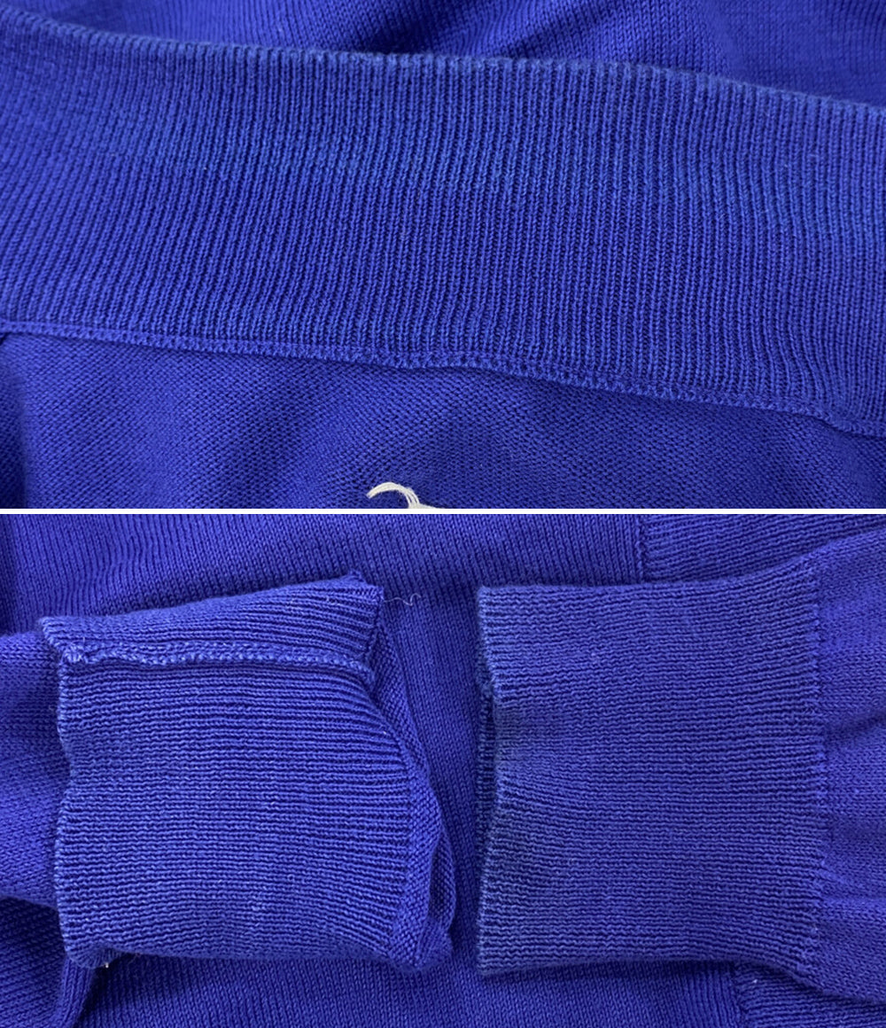 Maison Margiela カーディガン エルボーパッチ ブルー コットン S51HA0932 レディース SIZE S メゾンマルジェラ