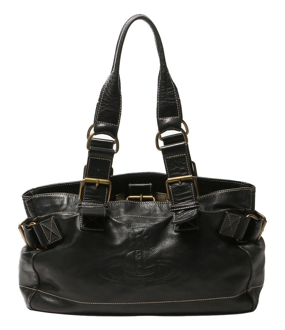 VIVIENNE WESTWOOD トートバッグ アコード ブラック オーブ型押し レザー レディース ヴィヴィアンウエストウッド