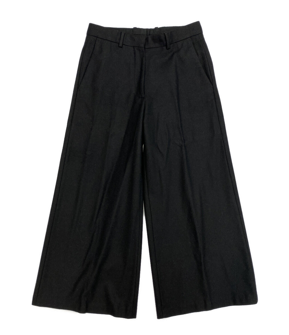 DRIES VAN NOTEN パンツ ブラック ウール ワイド 71-04-14-04012 レディース SIZE 34 ドリスヴァンノッテン