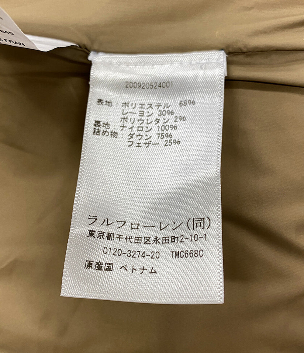 美品 RALPH LAUREN ダウンベスト グレンチェック ブラウン レディース SIZE 2 ラルフローレン