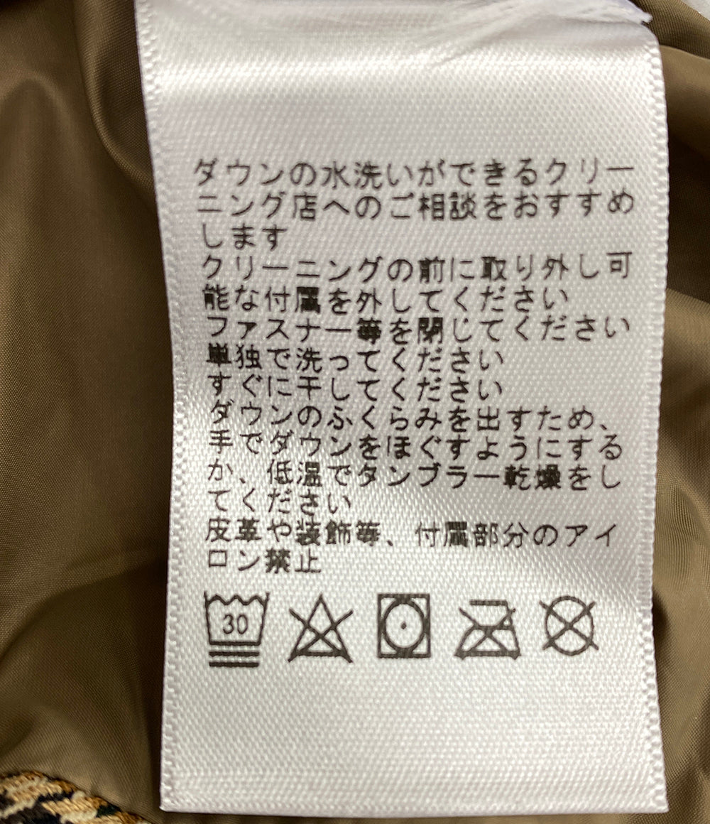美品 RALPH LAUREN ダウンベスト グレンチェック ブラウン レディース SIZE 2 ラルフローレン