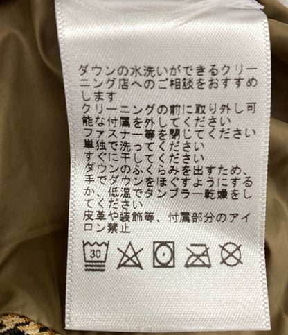 美品 RALPH LAUREN ダウンベスト グレンチェック ブラウン レディース SIZE 2 ラルフローレン