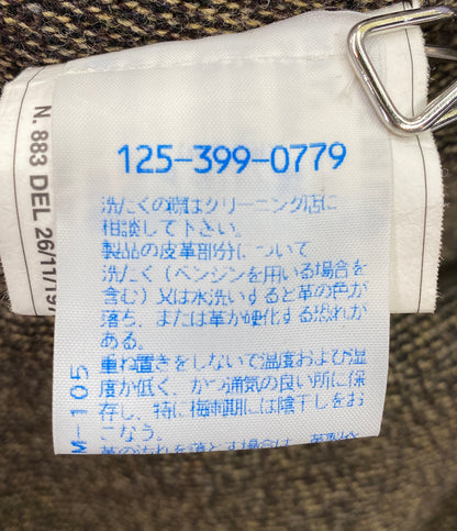 サルフラ レザーコート シングル ブラウン メンズ SIZE 50 SALFRA