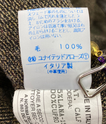 サルフラ レザーコート シングル ブラウン メンズ SIZE 50 SALFRA