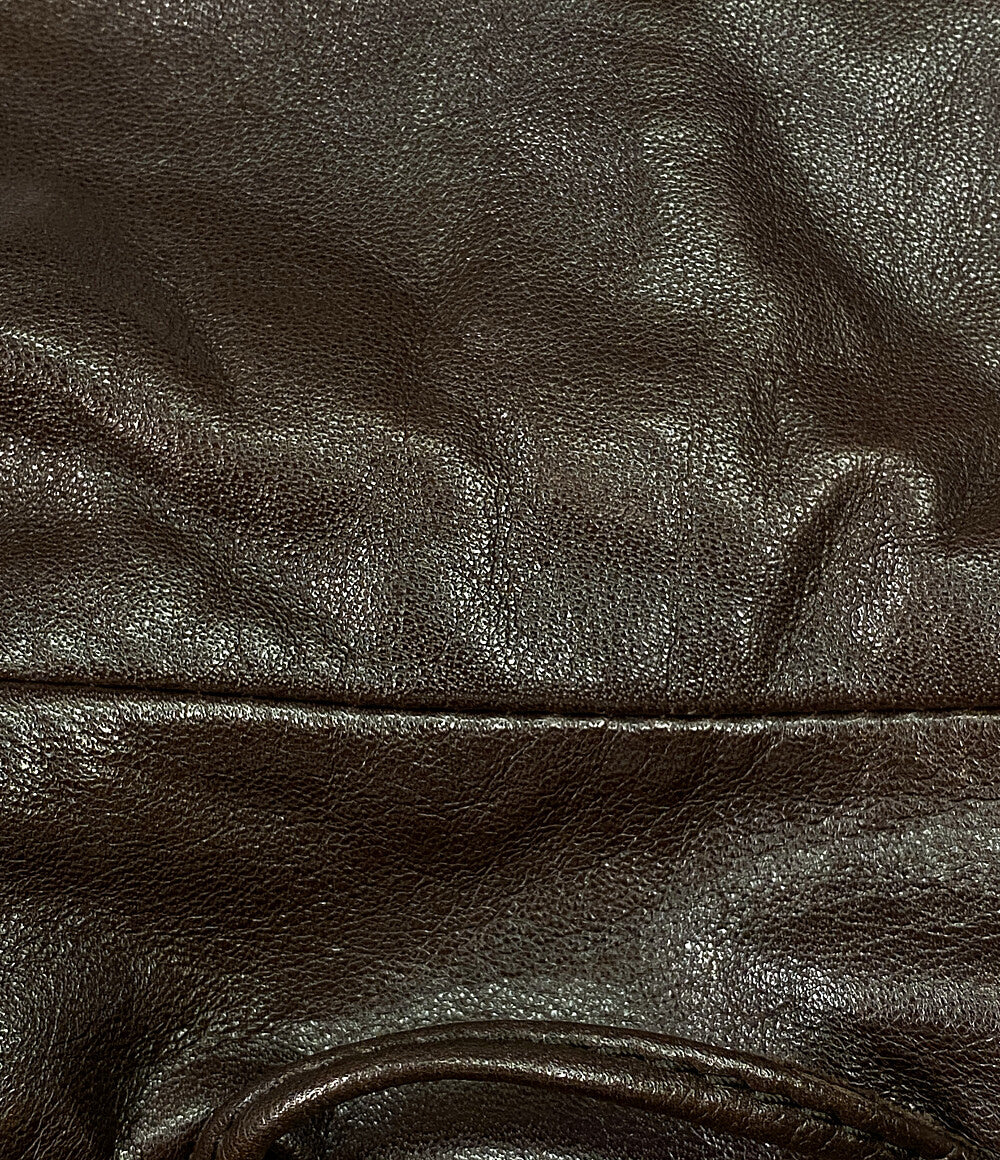 サルフラ レザーコート シングル ブラウン メンズ SIZE 50 SALFRA