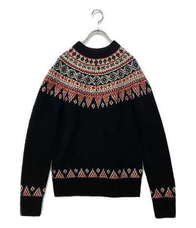 美品 RALPH LAUREN パープルレーベル ニット 290887814001 ウールカシミヤ ブラック レディース SIZE S ラルフローレンパープルレーベル