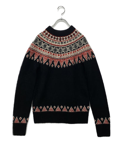 美品 RALPH LAUREN パープルレーベル ニット 290887814001 ウールカシミヤ ブラック レディース SIZE S ラルフローレンパープルレーベル