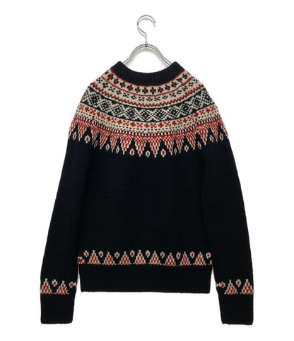 美品 RALPH LAUREN パープルレーベル ニット 290887814001 ウールカシミヤ ブラック レディース SIZE S ラルフローレンパープルレーベル