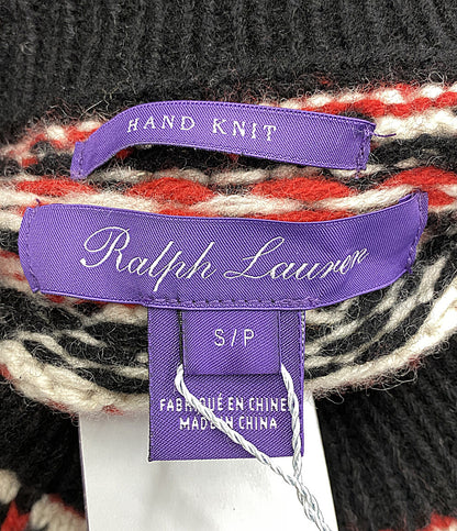 美品 RALPH LAUREN パープルレーベル ニット 290887814001 ウールカシミヤ ブラック レディース SIZE S ラルフローレンパープルレーベル