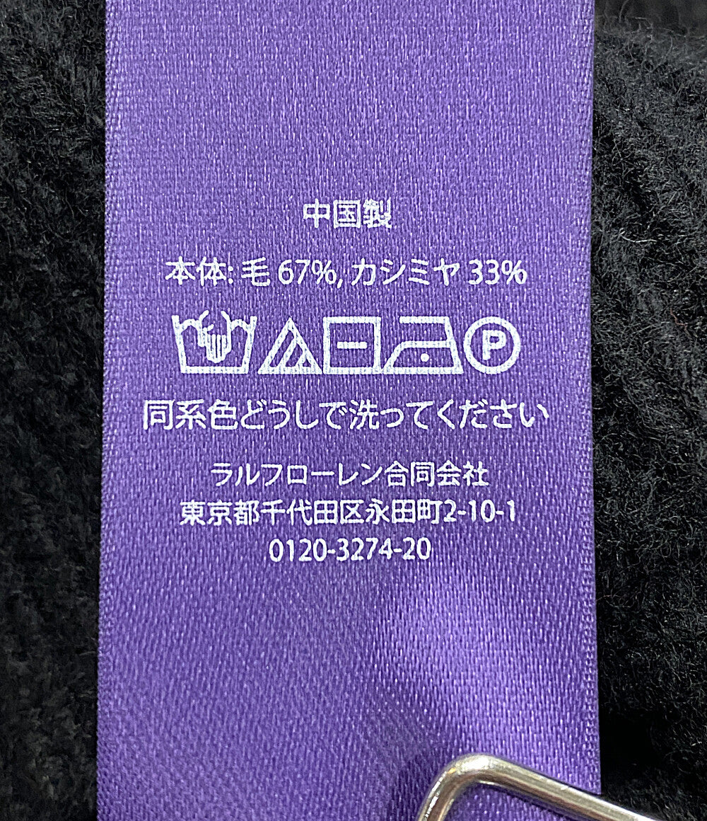 美品 RALPH LAUREN パープルレーベル ニット 290887814001 ウールカシミヤ ブラック レディース SIZE S ラルフローレンパープルレーベル