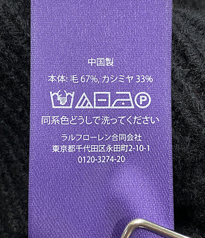 美品 RALPH LAUREN パープルレーベル ニット 290887814001 ウールカシミヤ ブラック レディース SIZE S ラルフローレンパープルレーベル