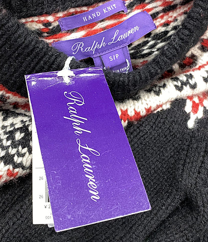 美品 RALPH LAUREN パープルレーベル ニット 290887814001 ウールカシミヤ ブラック レディース SIZE S ラルフローレンパープルレーベル