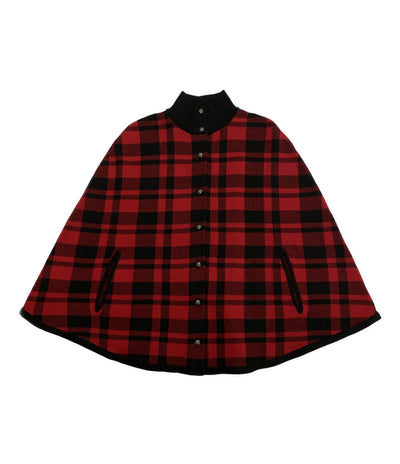 美品 RALPH LAUREN ポンチョ 313929843001 レッド チェック レディース SIZE L-XL ラルフローレン