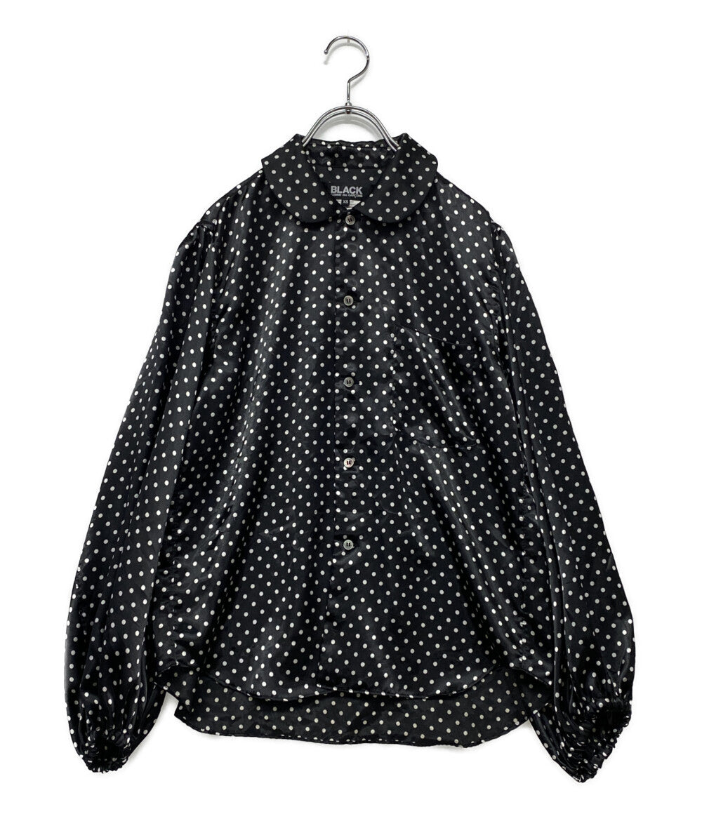 COMME des GARCONS ブラウス サテン ドッド 1K-B019 レディース SIZE XS コムデギャルソン