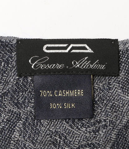 チェーザレアットリーニ ストール カシミヤ シルク ネイビー レディース Cesare Attolini