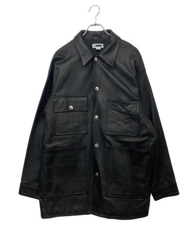 H BEAUTY＆YOUTH UNITED ARROWS エイチビューティーアンドユース レザー カバーオール 1225-299-9587 メンズ SIZE LARGE