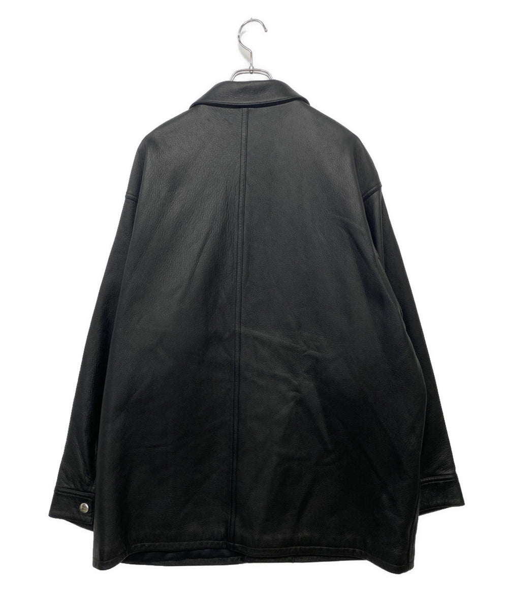 H BEAUTY＆YOUTH UNITED ARROWS エイチビューティーアンドユース レザー カバーオール 1225-299-9587 メンズ SIZE LARGE