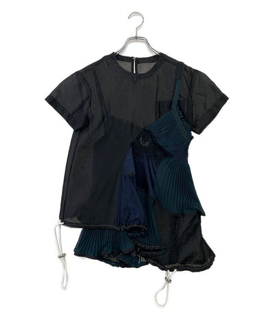 サカイ  レースドッキングブラウス 半袖      レディース SIZE 1  sacai