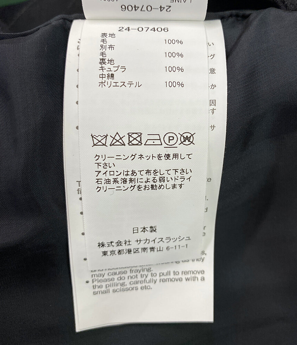 美品 sacai ベスト ジレ 変形 ブラック 24-07406 レディース SIZE 1 サカイ