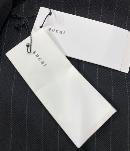 美品 sacai ベスト ジレ 変形 ブラック 24-07406 レディース SIZE 1 サカイ