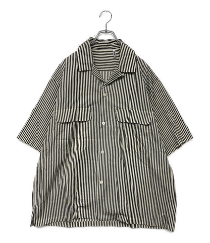 キャプテンサンシャイン 半袖シャツ ストライプ ブラック ホワイト メンズ SIZE 42 KAPTAIN SUNSHINE