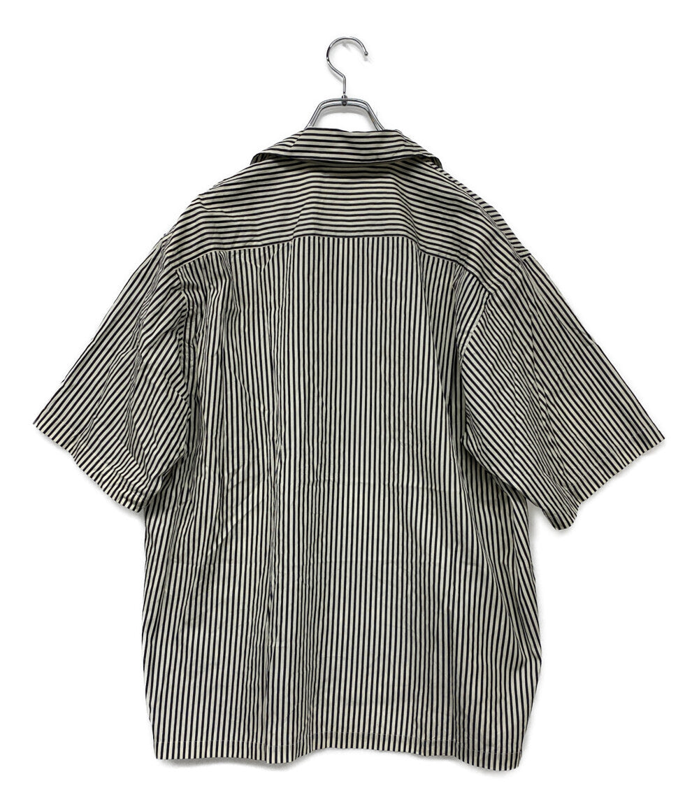 キャプテンサンシャイン 半袖シャツ ストライプ ブラック ホワイト メンズ SIZE 42 KAPTAIN SUNSHINE