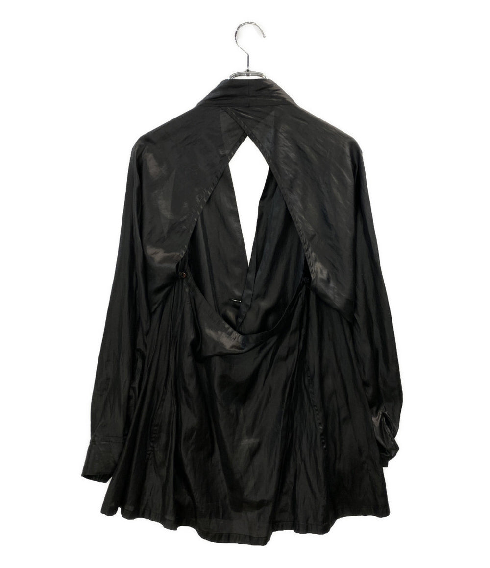 ISSEY MIYAKE 長袖シャツ LUSTER SHIRT ブラック IM23FJ022 メンズ SIZE 2 イッセイミヤケ
