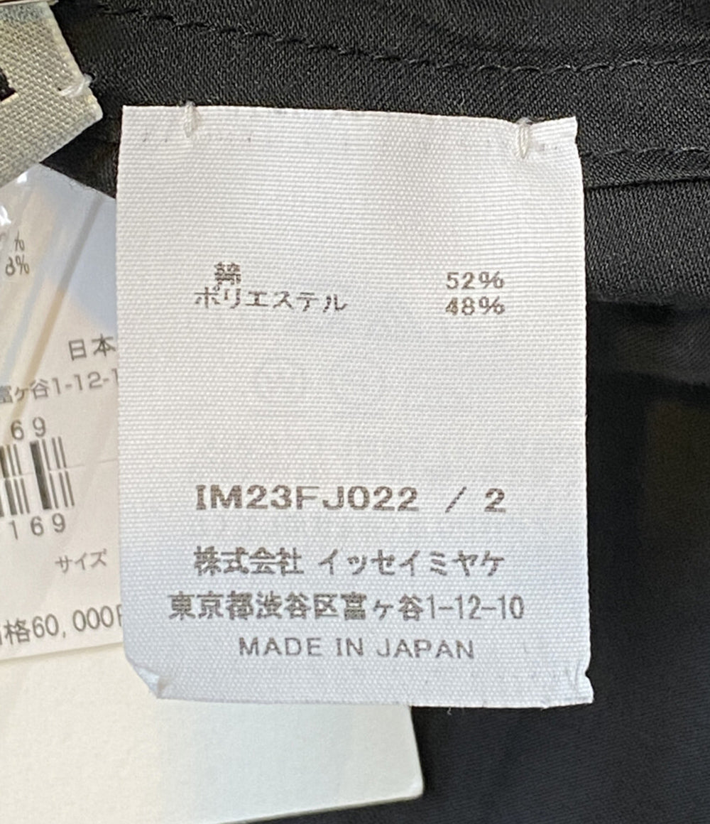 ISSEY MIYAKE 長袖シャツ LUSTER SHIRT ブラック IM23FJ022 メンズ SIZE 2 イッセイミヤケ