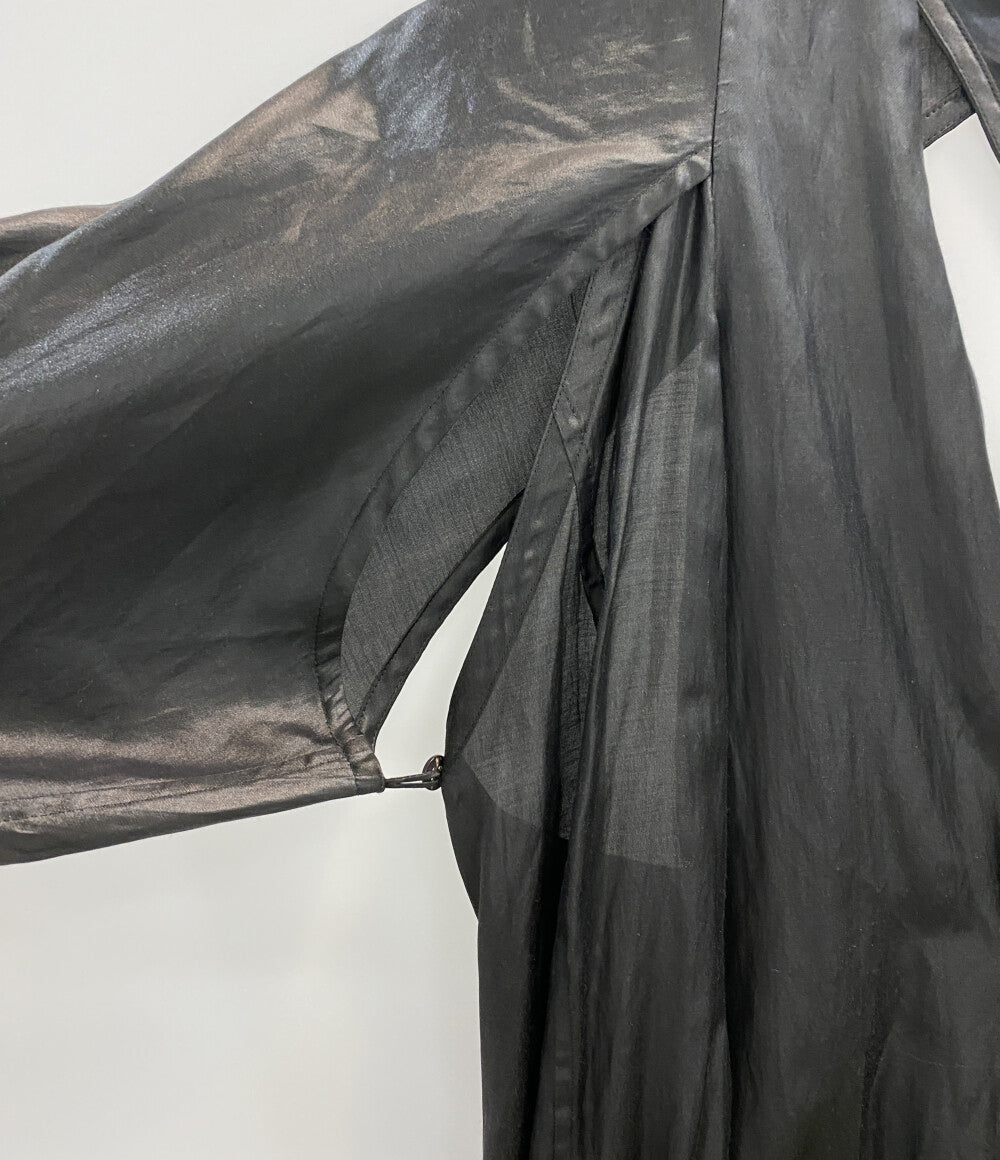 ISSEY MIYAKE 長袖シャツ LUSTER SHIRT ブラック IM23FJ022 メンズ SIZE 2 イッセイミヤケ