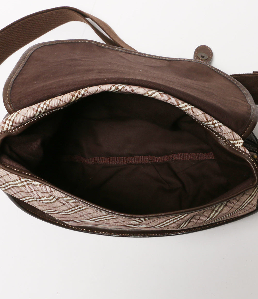バーバリーブルーレーベル ショルダーバッグ ピンク×ブラウン ZAE74-001-14 レディース BURBERRY BLUE LABEL