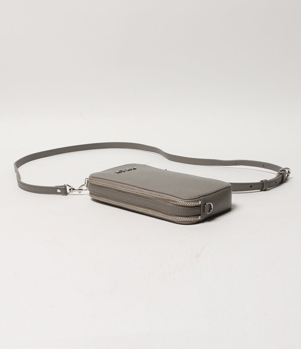 美品 アタオ ポシェット アミュレット・ケリー ストーングレー レディース ATAO