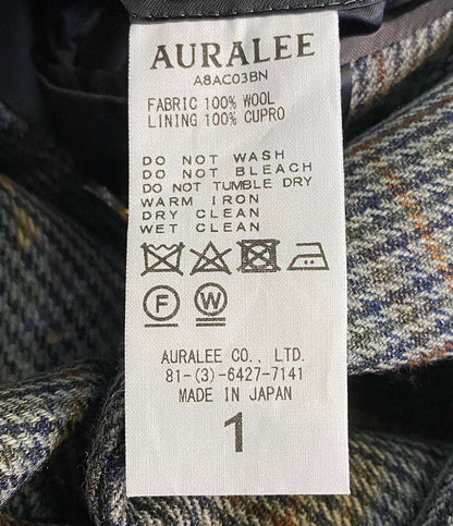 オーラリー 美品 ダブルフェイスチェックダブルブレストコート A8AC03BN メンズ SIZE 1 AURALEE